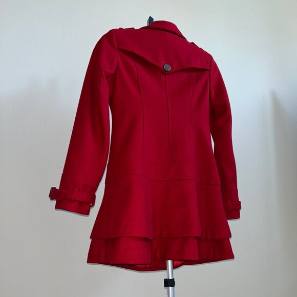Guess Los Angeles 1981 Women Red Wool Peacoat | Style 220MW446 Rouge | Fall 2012 - Picture 2 of 10